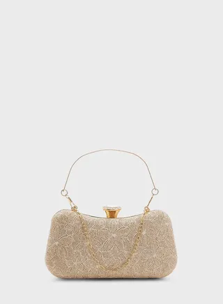Embellished Box Clutch Bag