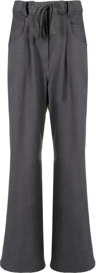 Drawstring Straight-Leg Trousers