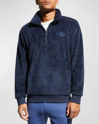 Men's Zeke Sherpa Fleece Quarter-Zip Pullover Sweatshirt
