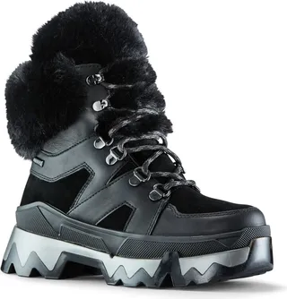 Warrior Mushroom Faux Fur Trim Waterproof Boot
