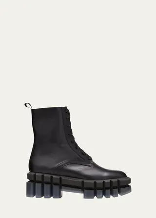 Gotty Calfskin Lug-Sole Combat Boots