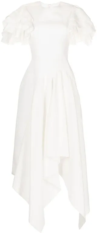 Ruffle-Sleeve Maxi Dress