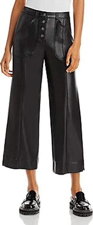 Cinq a Sept Benji Faux Leather Cropped Pants