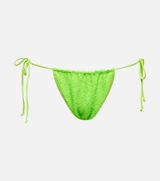 Sequin-embellished bikini bottoms