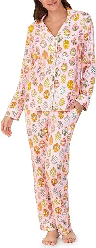 Bedhead PJs Long Sleeve Classic PJ Set (Egg Hunt) Women's Pajama Sets