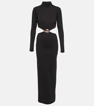Embellished cutout maxi dress
