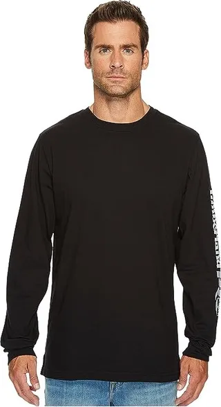 Timberland PRO Base Plate Blended Long Sleeve T-Shirt with Logo (Jet Black) Men's Clothing