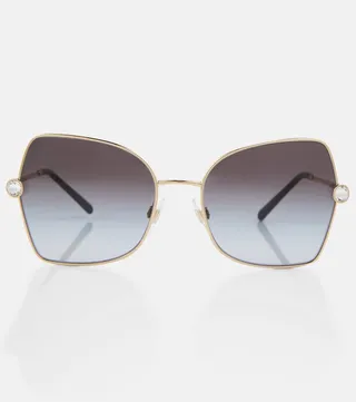 Embellished metal sunglasses