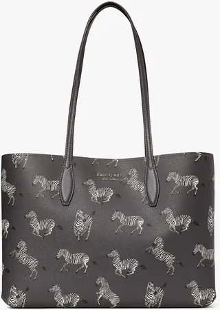 Kate Spade All Day Dancing Zebras Printed Large Tote