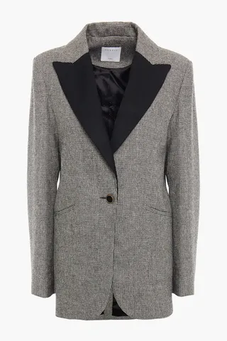 Courtney houndstooth tweed blazer
