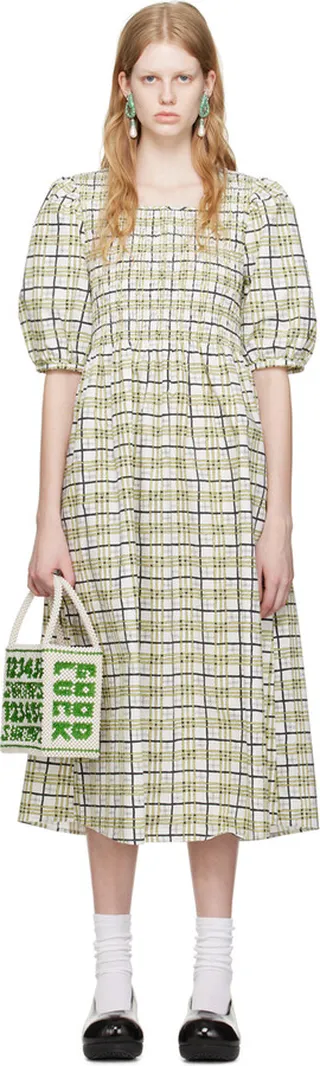 Shrimps White Daria Midi Dress