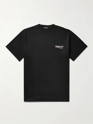 Oversized Logo-Print Cotton-Jersey T-Shirt