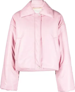 Cropped Puffy Bomber Jacket