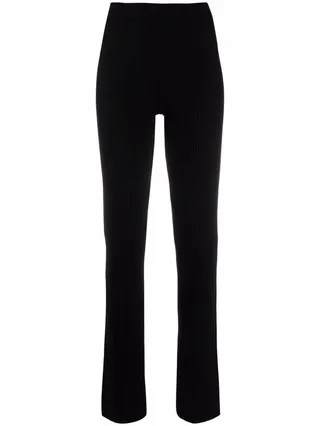 High-Waisted Straight-Leg Trousers