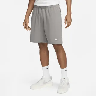 Nike Men's Solo Swoosh French Terry Shorts in Grey