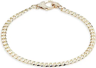 14K Yellow Gold & 0.25 TCW Diamond Link Bracelet