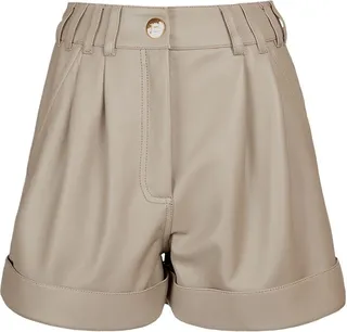 High waist leather shorts