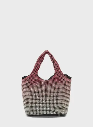 Diamante Ombre Ruched Bag