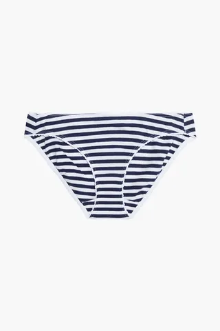 Striped stretch-cotton jersey low-rise briefs