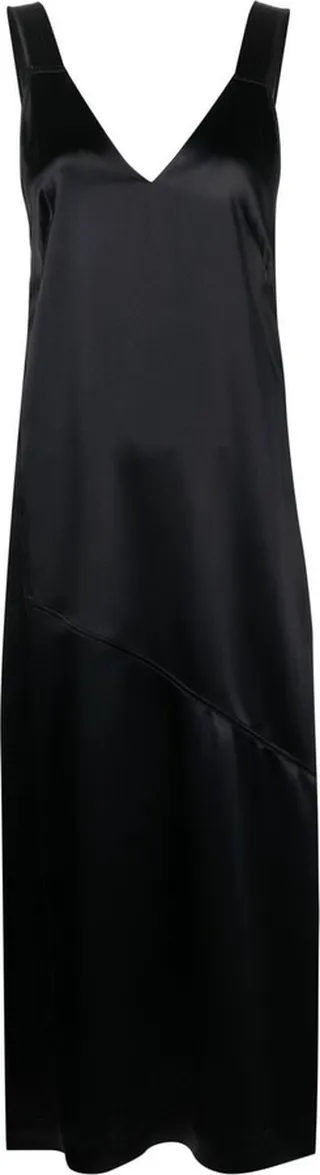 V-neck midi dress