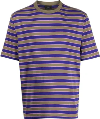horizontal-stripe organic cotton T-shirt