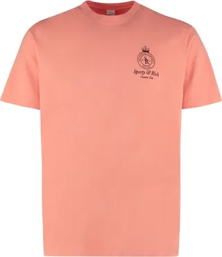 Sporty & Rich Crown Logo-Print T-Shirt