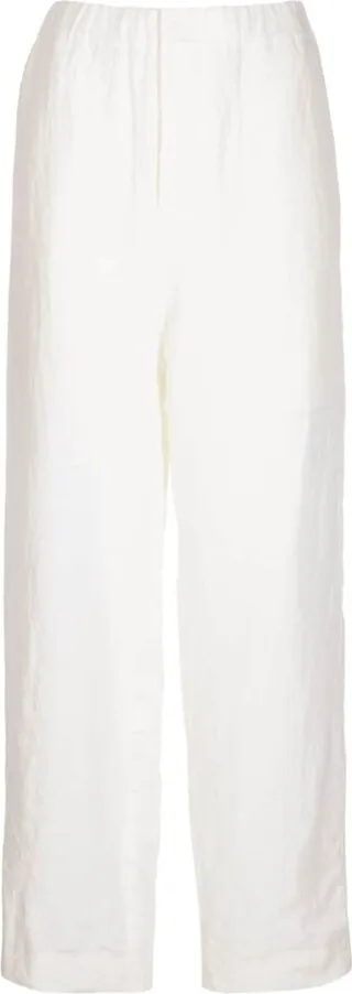 Straight-Leg Elasticated-Waist Trousers