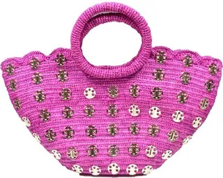 Paco Rabanne Metallic Disc Embellished Basket Bag