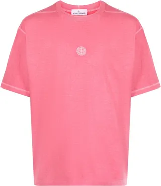 logo-patch cotton T-shirt