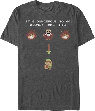 Men's Nintendo Legend of Zelda Take This T-Shirt - Charcoal Heather - Small