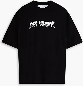 Printed cotton-jersey T-shirt