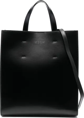 Embossed-Logo Tote Bag