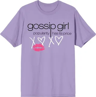 Gossip Girl Popularity Has Its Price Crew Neck Short Sleeve Purple Haze Women’s T-shirt-Small