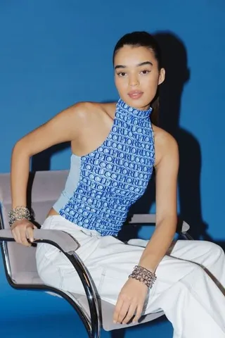 Fiorucci Logo Halter Top