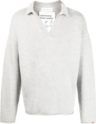 V-neck cashmere top
