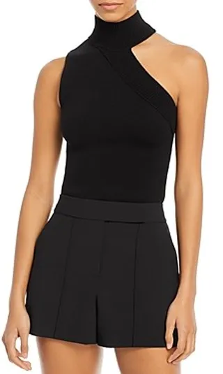 Alice and Olivia Kiki Cutout Turtleneck Top