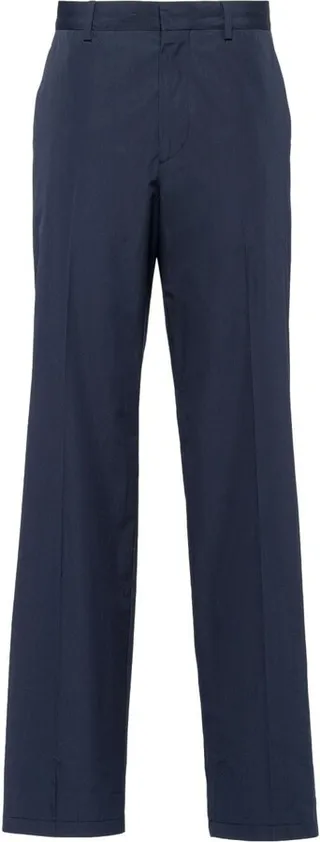 Straight-Leg Cotton Trousers