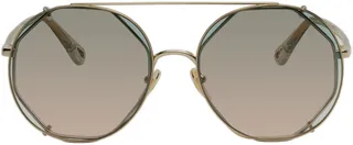 Chloé Gold & Green Demi Sunglasses