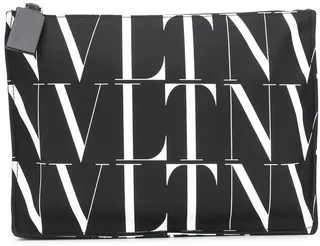 Logo-Print Clutch Bag