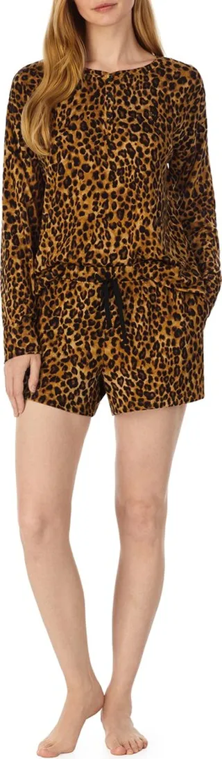 Print Short Knit Pajamas