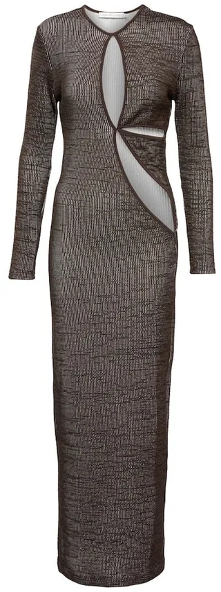 Cutout knit maxi dress