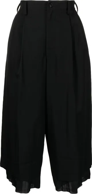 Cropped Wide-Leg Trousers