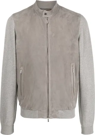 Mendini-URP suede bomber jacket
