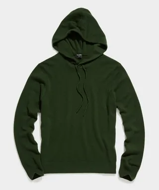 Cashmere Hoodie in Dark Green