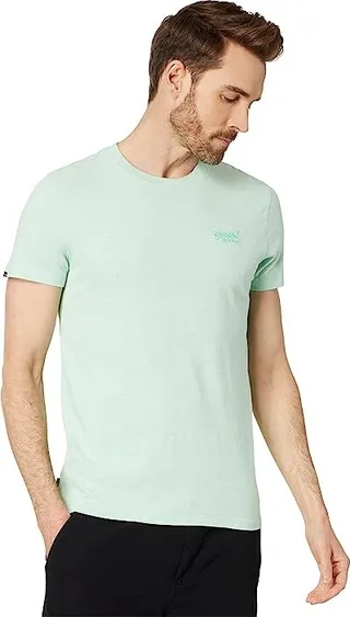 Superdry Essential Logo T-Shirt (Spearmint Marl) Men's Clothing