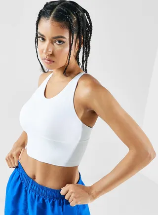 Athletic Sports Bra With Strappy Back