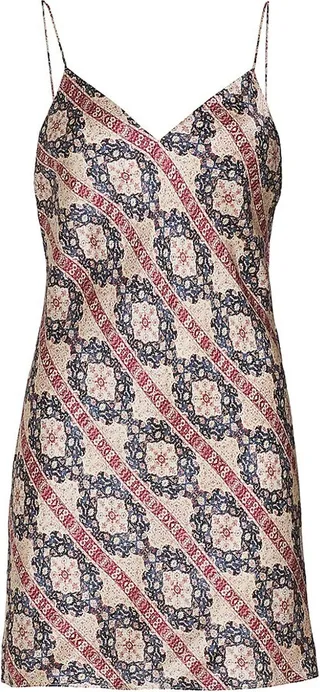 Roxanne Printed Silk Slipdress