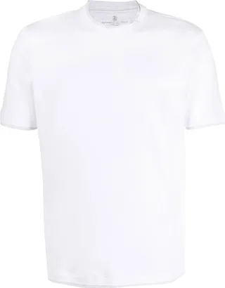 contrasting-trim T-shirt