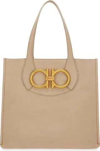 Maxi Gancino Leather Tote