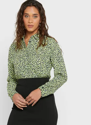 Printed Button Down Shirt